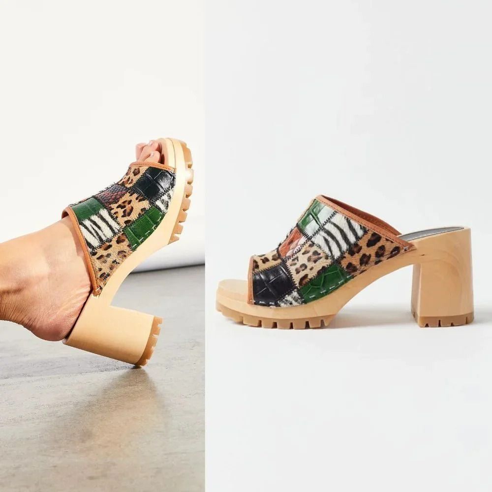 Free People Swedish Hasbeens Jungle Mule Clogs Size 8 NWOT $350 - Picture 9 of 10